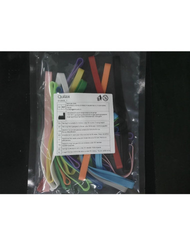 24 Bandas de Silicona Coloridas Quilax - 2 Tamaños, 12 Colores