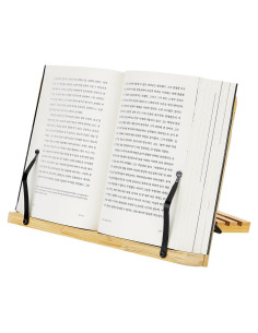 Soporte de Libros Ajustable READBLISS de Bambú 33.5x23.6 cm
