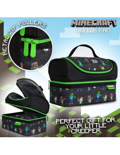 Bolsa de Almuerzo Aislada Minecraft para Niños - Creeper Negro 2