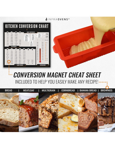 Moldes de Silicona para Pan INFRAOVENS para Ninja Foodi 8qt