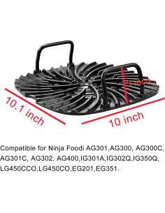 Rejilla de Parrilla Croask para Ninja Foodi AG301 AG300 25.7x25.4cm 2