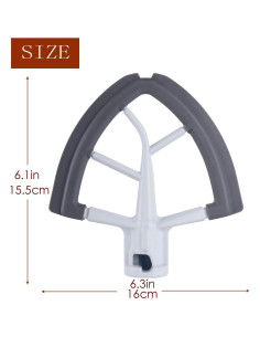 Batidor de Borde Flexible KitchenAid 4.5-5 Qt Metal y Silicona 2