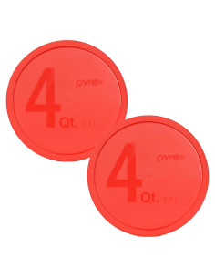 Tapa de Almacenamiento Pyrex 326-PC Rojo 4 Qt - 2 Piezas