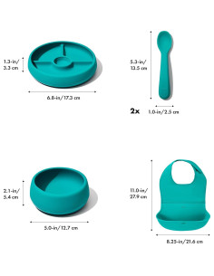 Juego de Alimentación de Silicona OXO Tot - Libre de BPA y PVC 2