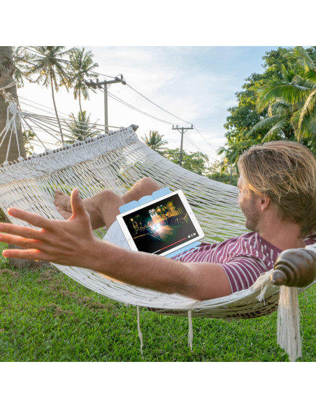 Soporte de Libro Ajustable MSDADA de Metal Azul Claro