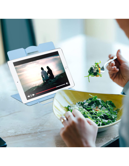 Soporte de Libro Ajustable MSDADA de Metal Azul Claro