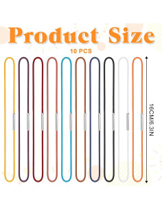 10 Bandas Elásticas para Cuadernos de Viaje QfwdfcTrenz 16-34 cm 2