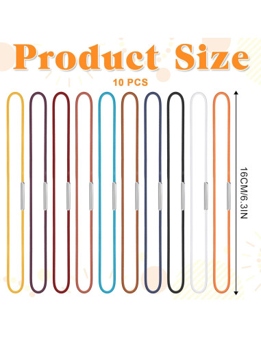 10 Bandas Elásticas para Cuadernos de Viaje QfwdfcTrenz 16-34 cm