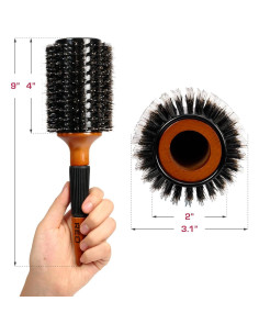 Cepillo Redondo de Madera Red by Kiss 6.35 cm Cerda Jabalí 2