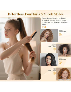 Cepillo Slick Back Stylemate - Cerdas de Jabalí Natural 22x4 cm 2