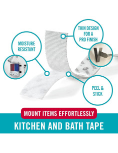 Tiras Adhesivas de Montaje VELCRO para Cocina y Baño 12 Pzas 2