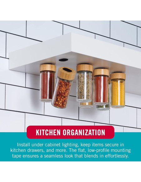 Tiras Adhesivas de Montaje VELCRO para Cocina y Baño 12 Pzas