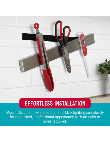 Tiras Adhesivas de Montaje VELCRO para Cocina y Baño 12 Pzas