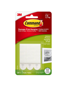 Tiras para Colgar Cuadros Command Medianas Blancas 3 Pares