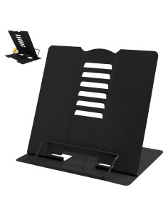 Soporte de Libro Ajustable Camelmother Metal Negro 22.4x20.1cm