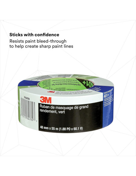 Cinta de enmascarar verde 3M Scotch 401+ 48mm x 55m alta temperatura