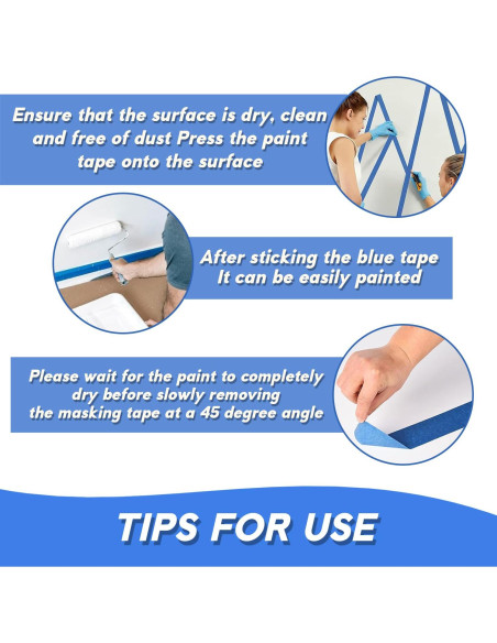 Cinta de Pintor Azul Hgminwarm 2 Rollos 2.5 cm x 50 m