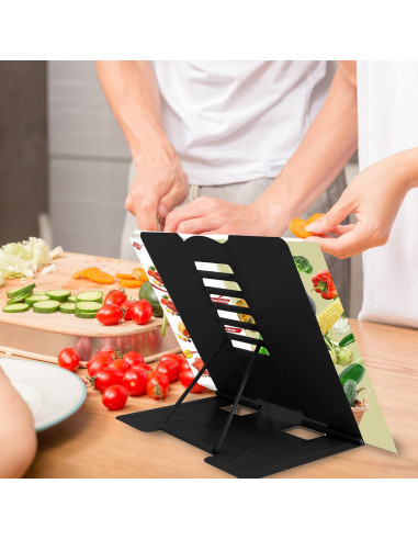 Soporte de Libro Ajustable Camelmother Metal Negro 22.4x20.1cm