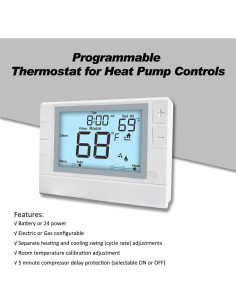 Termostato Programable Coiiwsei RTH725 Blanco 24V Digital 2