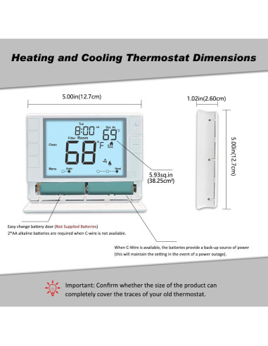 Termostato Programable Coiiwsei RTH725 Blanco 24V Digital