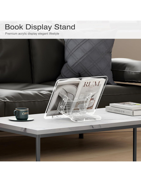 Soporte de Libro Acrílico UPERGO Ajustable 35.1x25.9cm