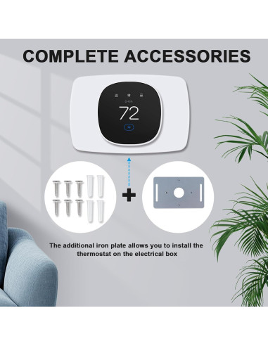 Placa de Pared AUURIO para Termostato Ecobee Esencial 2025