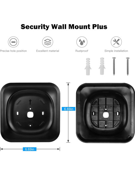 Soporte de Pared para Termostato Inteligente ecobee HOLACA F158-BK