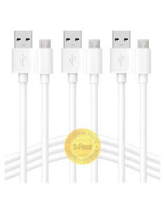 Cable de Extensión Micro USB SCOVEE 3 Pack 3m para Cámaras