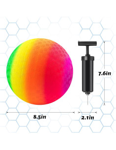 Set de 4 Pelotas de Patio Micsoa 21.6 cm Multicolor con Bomba 2