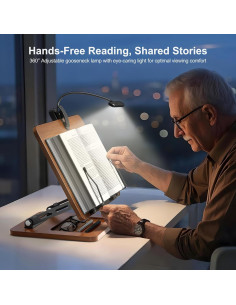 Soporte para Libros OPTIXCELL con Luz Ajustable y Plegable 2