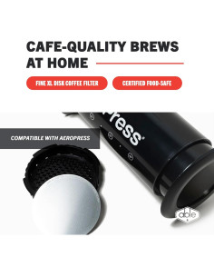 Filtros de café reutilizables Able Fine XL - Acero inoxidable 72 mm 2