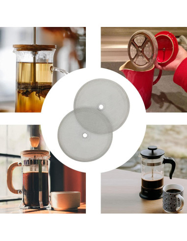 4 Filtros de Repuesto para Prensa Francesa Zhuohai 10.16 cm
