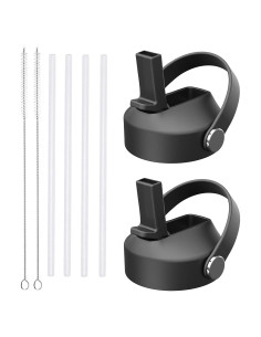 Tapa de Paja HydroFest para Botellas de Agua Boca Ancha 2 Pack