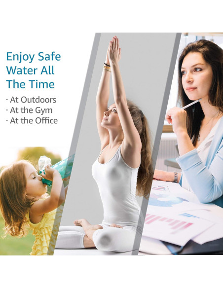 Filtro de Agua AQUACREST AQK-BB02 para Botellas Brita Soft Squeeze - 2 Unidades