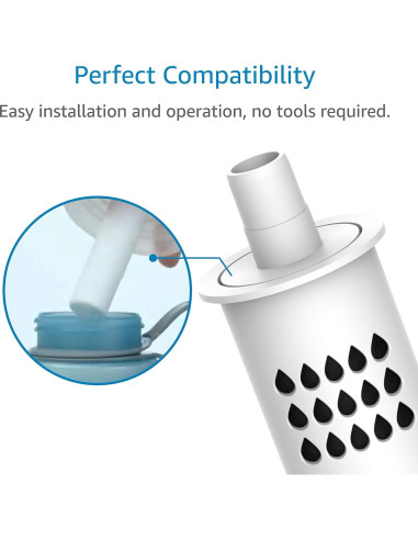 Filtro de Agua AQUACREST AQK-BB02 para Botellas Brita Soft Squeeze - 2 Unidades