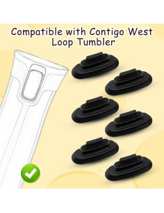 6 Tapones de Goma Silicona CANIPHA para Taza Contigo West Loop 2