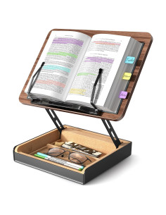 Soporte para Libros Ajustable HUMANCOZY de Madera 34x24 cm