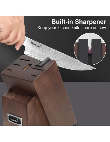 Juego de cuchillos de cocina Kuisine Damasco 12 piezas acero