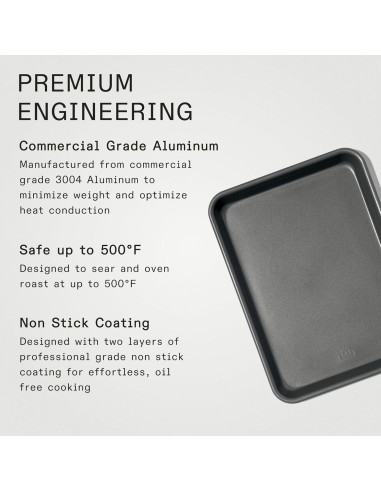 Bandeja de Horno Cuadrada Antiadherente Made In 33x24 cm