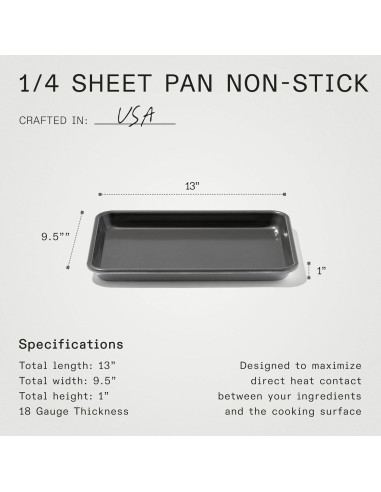 Bandeja de Horno Cuadrada Antiadherente Made In 33x24 cm