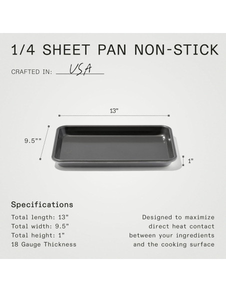 Bandeja de Horno Cuadrada Antiadherente Made In 33x24 cm