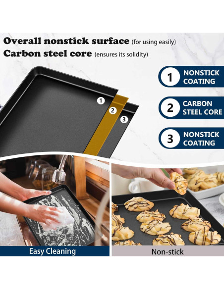 Bandeja para Hornear P&P CHEF 40.64x30.48 cm Antiadherente