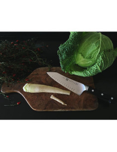 Cuchillo Santoku ZWILLING Pro 17.78 cm Bisel Hueco Acero Inoxidable 2