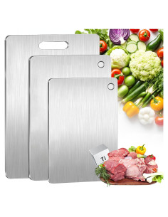 Juego de tablas de cortar de titanio BOTUMIUY 3 unidades