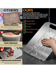Juego de tablas de cortar de titanio BOTUMIUY 3 unidades 2