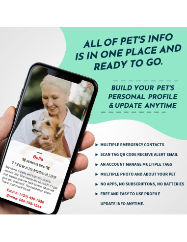 Etiqueta de Identificación Inteligente MYLUCKYTAG QR para Mascotas