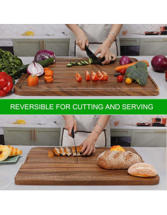 Tabla de Cortar de Madera de Acacia Caperci XXL 61x41 cm 2