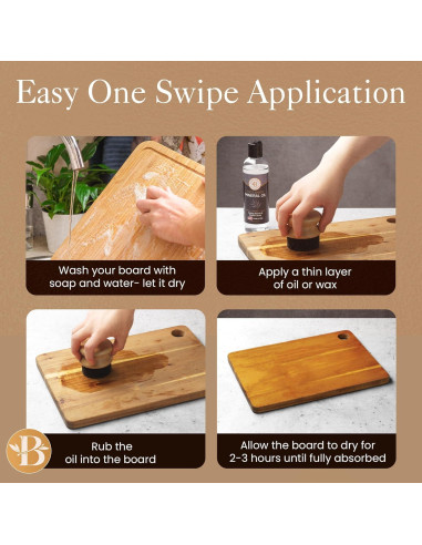 Aplicador de Aceite Bambüsi con Esponja Tratada - 6.86 cm