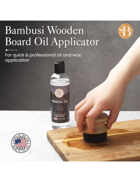 Aplicador de Aceite Bambüsi con Esponja Tratada - 6.86 cm