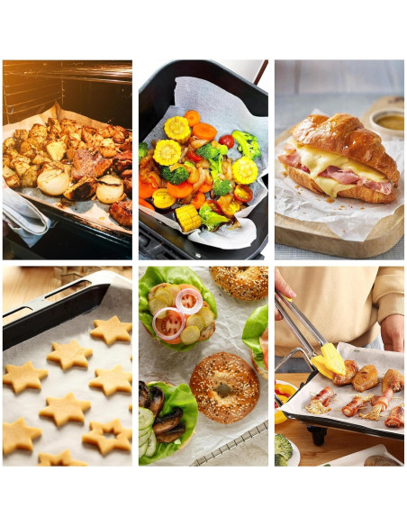 200 Hojas de Papel Pergamino Tikxlafe 20x20cm Anti-adherente